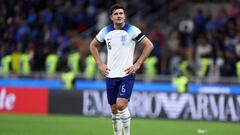 Harry Maguire, jugador del Manchester United, durante un partido de la UEFA Nations League con la selección inglesa.