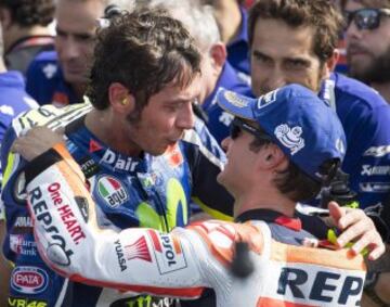 Dani Pedrosa y Valentino Rossi.