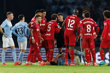 04/11/24  PARTIDO PRIMERA DIVISION 
CELTA VIGO - GETAFE
EXPULSION TARJETA ROJA JUAN BERROCAL PROTESTAS 
ARBITRO GIL MANZANO