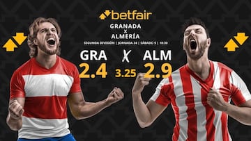 Granada CF vs. UD Almería: horario, dónde ver, pronósticos y clasificación