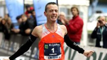 Carles Castillejo, durante la Marat&oacute;n de San Sebasti&aacute;n.