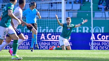 Álvaro Vadillo, en un partido con el Racing de Ferrol.