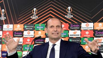 Allegri, en la sala de Prensa del Sánchez-Pizjuán.