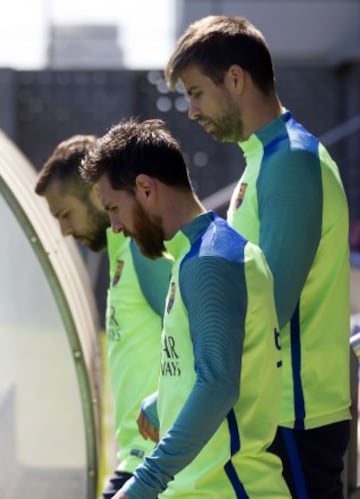Messi y Gerard Piqué. 