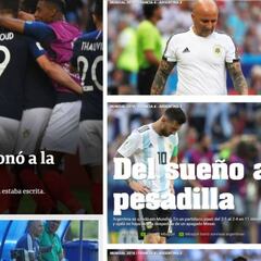 Prensa argentina: "El Mundial en el que Messi no estuvo"