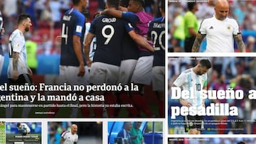 Prensa argentina: "El Mundial en el que Messi no estuvo"