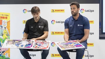 Fernando Morientes, junto a Kiko Narv&aacute;ez, en una presentaci&oacute;n.