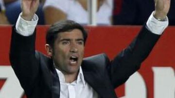 <b>EN RACHA. </b>Marcelino sigue invicto como técnico del Sevilla después de siete jornadas.
