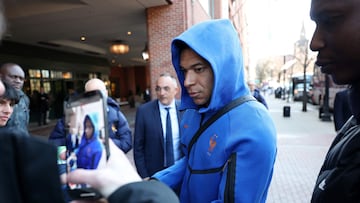Kylian Mbappé llega al hotel Four Seasons de Boston para disputar el amistoso frente a la selección brasileña.