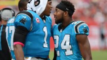 Los héroes de Carolina Panthers,Josh Norman y Cam Newton.