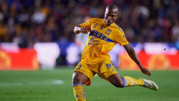 Samir Caetano durante el partido  Tigres UANL vs Monterrey, Correspondiente a la Jornada 12 del Torneo Clausura 2023 "Clasico Regio" de la Liga BBVA MX, en el Estadio Universitario, el 18 de Marzo de 2023.