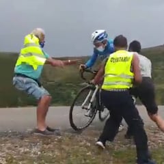De película lo que sucedió en la Vuelta a Burgos: los ciclistas a punto de salir volando...