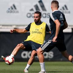 Alivio para Lopetegui: Carvajal se entrena y apunta al derbi
