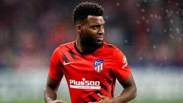 Thomas Lemar durante un calentamiento con el Atl&eacute;tico. 