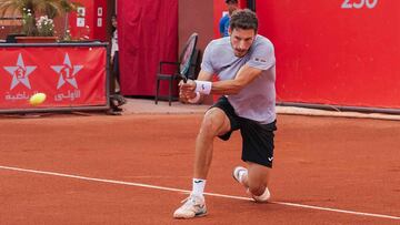 Pablo Carreño ejecuta un revés en Marrakech.