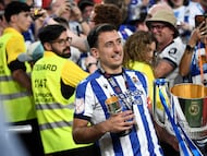 Mikel Oyarzabal, capitán de la Real Sociedad, y uno de los líderes de la selección española. (Photo by CRISTINA QUICLER / AFP)