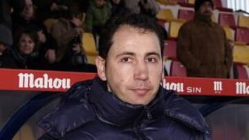 <b>CAUTO. </b>Pablo Machín no se fía de su rival de mañana, el Girona.