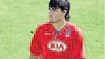 Agüero en la sesión de ayer.