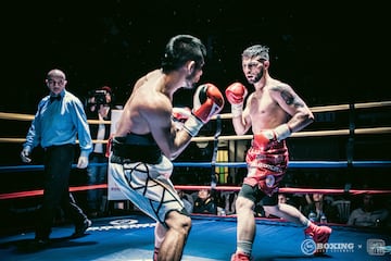 Imágenes del media day de la velada de boxeo en Bogotá.