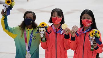 El podio más joven de la historia: las 3 medallistas de skate tienen de media 14 años y 190 días