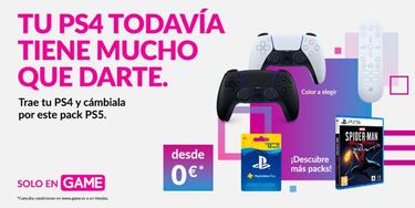 Trae tu PS4 a GAME y cámbiala por nuevos packs de PS5 con juegos y accesorios