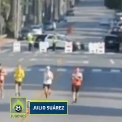 Así fue la trampa del hombre de 70 años en una maratón: le pilló una cámara de seguridad