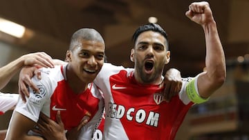 Falcao y Mbapp&eacute;, grandes figuras del M&oacute;naco.