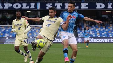 Un descafeinado Napoli empató con Hellas Verona, ‘Chucky’' Lozano fue titular