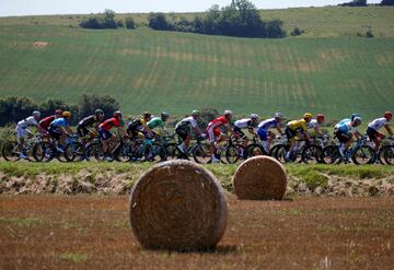 El pelotón durante la 18ª etapa del Tour.