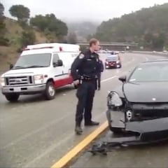El vídeo del accidente múltiple de Stephen Curry y su Porsche