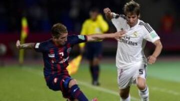 Coentrao, en la final del Mundialito.