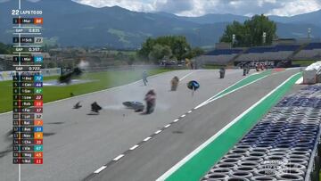 Tremendo impacto en Moto2