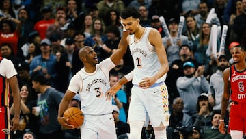 Wembanyama saca la apisonadora en la noche de Chris Paul