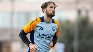 Pablo Ramón se ejercita en Valdebebas.