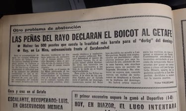 El Rayo gan el primer derbi al Getafe: la prima, 10.000 pesetas