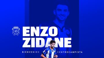 Enzo Zidane. nuevo fichaje del Fuenlabrada