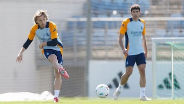 Luka Modric regresó a los entrenamientos en Valdebebas.