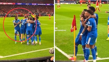 Es el gesto que ahora muchos señalan y no se vio por TV: lo que hizo Rüdiger en plena celebración de Vini