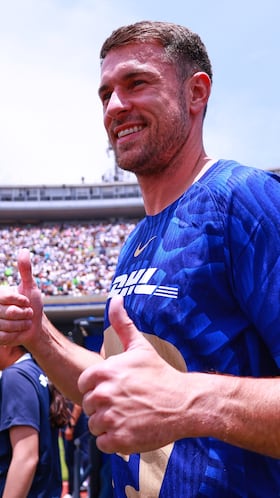 Aaron Ramsey New reinforcement of Pumas during friendly match between Pumas UNAM and C.D. Leganes prior to start of Torneo Apertura 2025the Liga BBVA MX at Olimpico Universitario Stadium, on July 06, 2025 in Mexico City, Mexico.