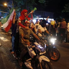 Las calles de Teherán fueron una fiesta para celebrar el triunfo de Irán