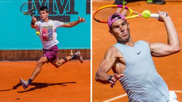 Alcaraz prepara con Medvedev su partido contra Nadal