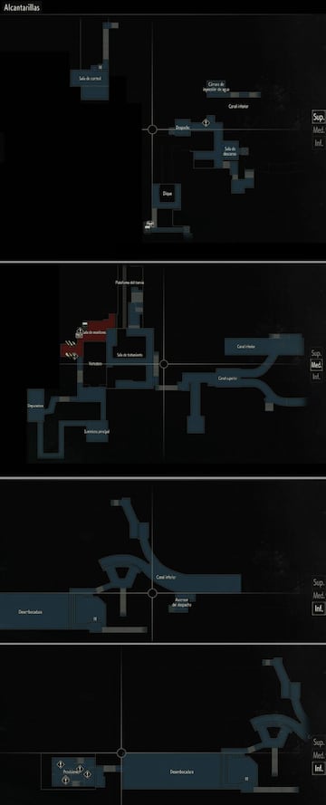 Mapa completo de las alcantarillas