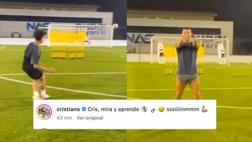 La respuesta de CR7 a Cristiano Jr. sobre el video que se hizo viral hace unos días