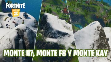 Fortnite Cap&iacute;tulo 2 - Temporada 1 | Desaf&iacute;o de Cameo vs. Chic: baila en lo alto del Monte H7, Monte F8 y Monte Kay