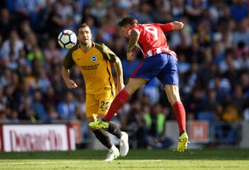 Fernando Torres (right) heads Atlético back in front.