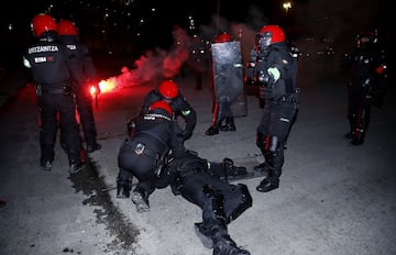 La batalla campal de Bilbao previo al partido de Europa League