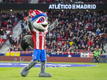 Indi, la mascota del Atlético de Madrid.