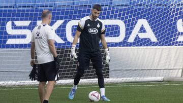 Entrenamiento del RCD Espanyol previo a partido de Liga Jornada 4 ante el Rayo Vallecano.
Foto: Rodolfo Molina
Joan Garcia
