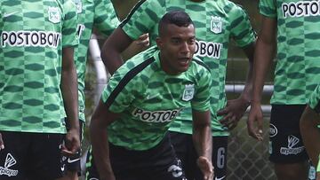 Christian Mafla durante un entrenamiento con Atlético Nacional.