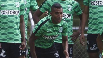 Christian Mafla durante un entrenamiento con Atl&eacute;tico Nacional.